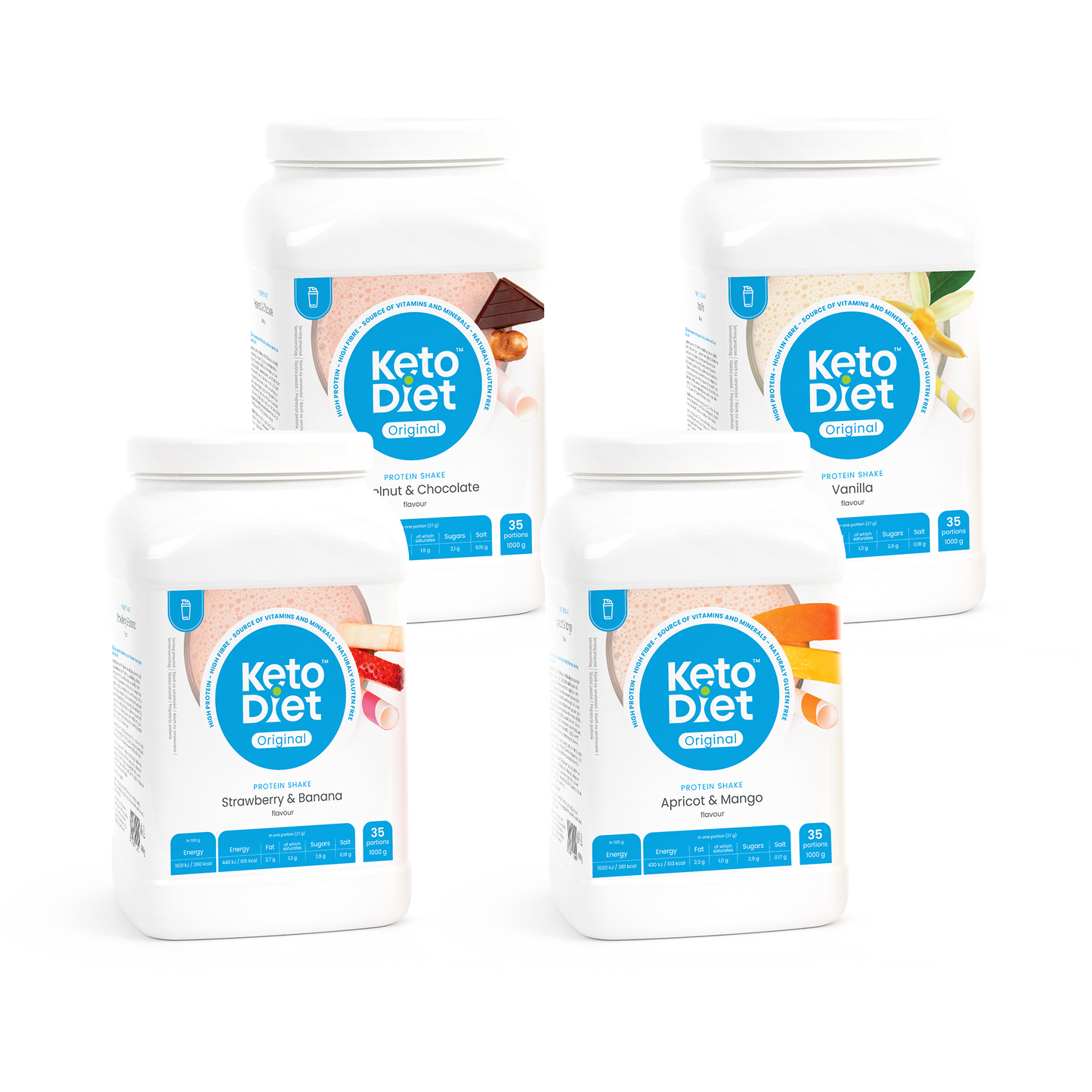 4 Protein drinks + FREE SHAKER