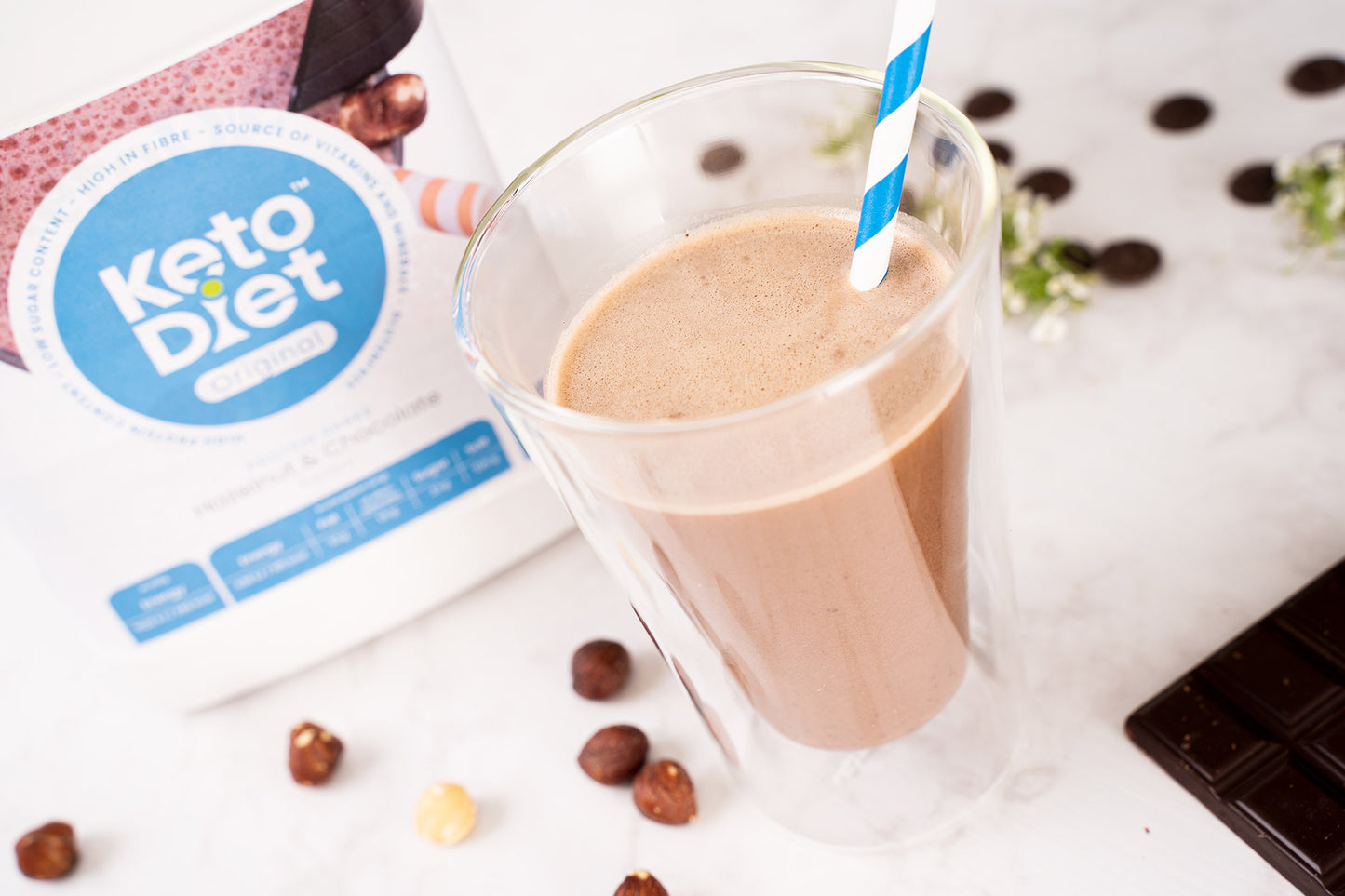 Protein drink - hazelnut and chocolate flavor (35 servings)